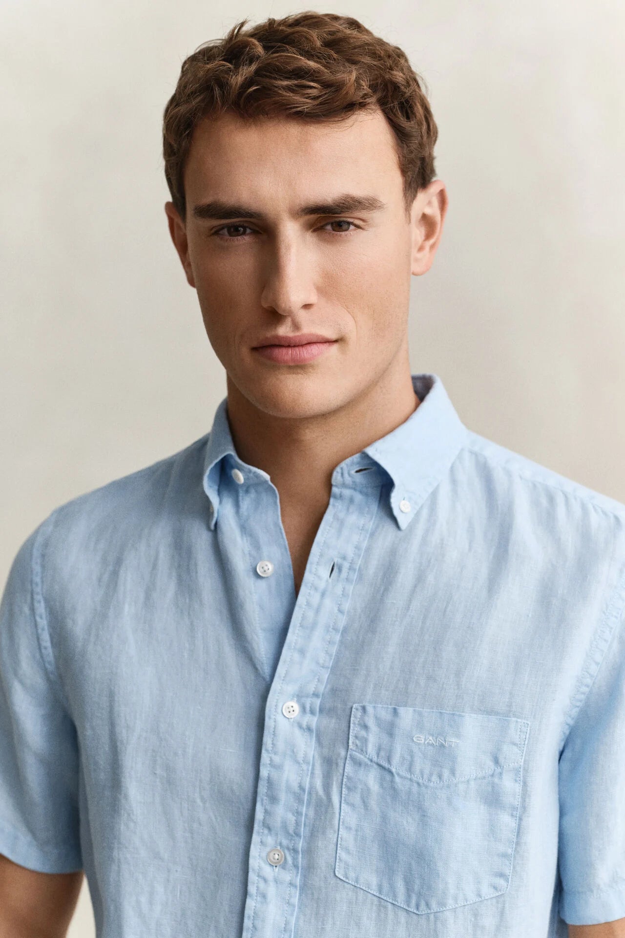GANT REG DYED LINEN SS SHIRT