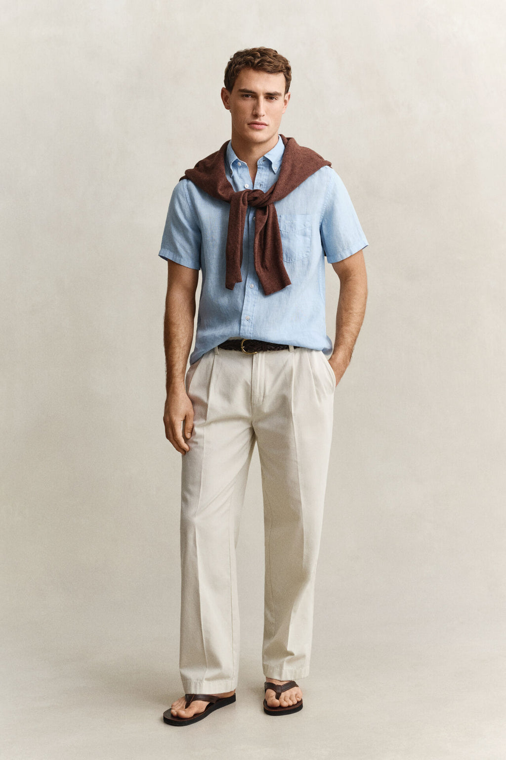 GANT REG DYED LINEN SS SHIRT