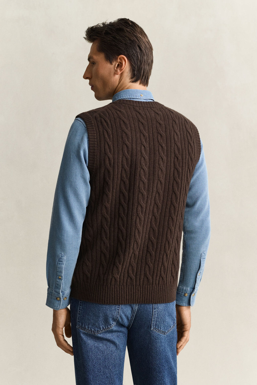 GANT LAMBSWOOL CABLE VEST