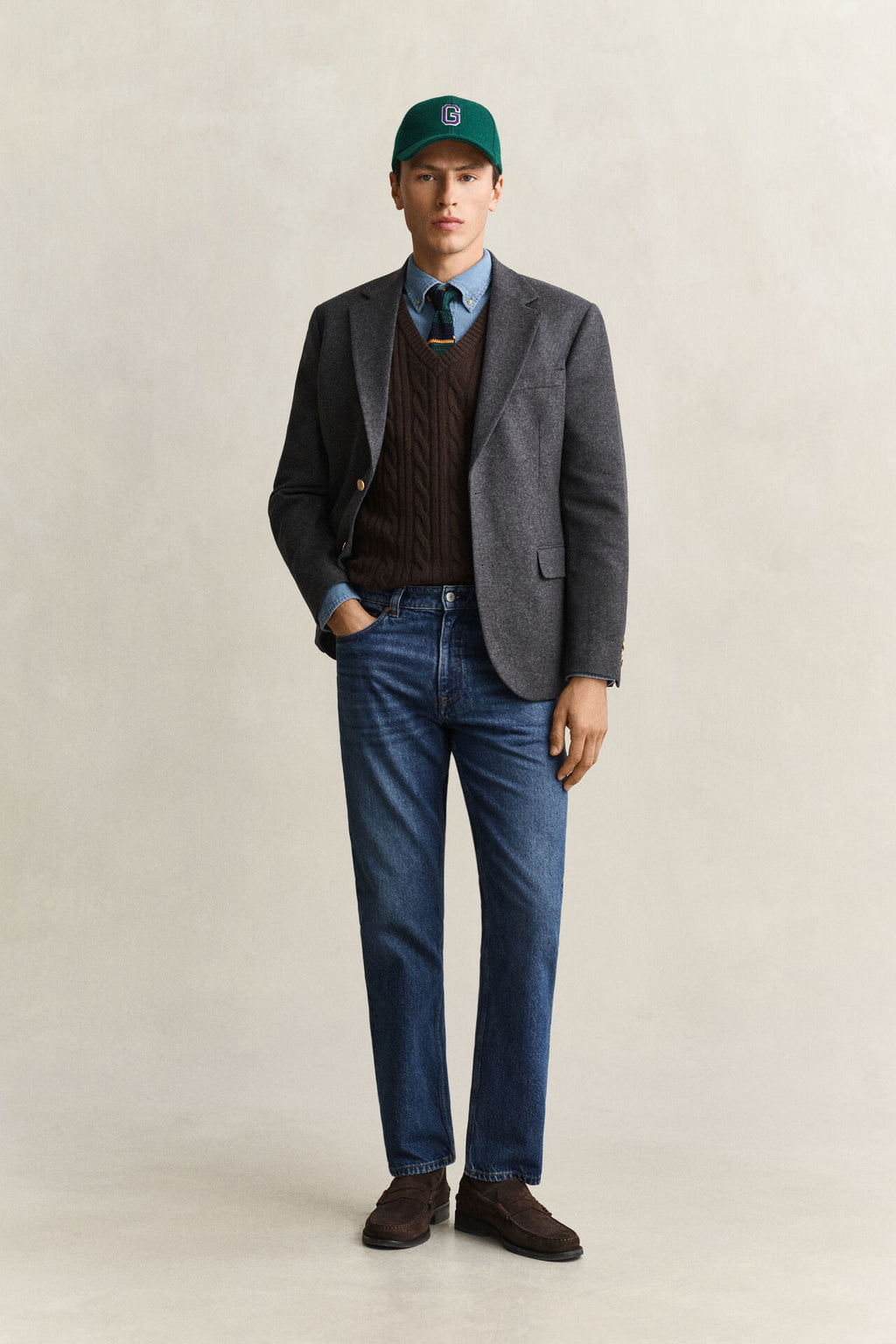GANT LAMBSWOOL CABLE VEST