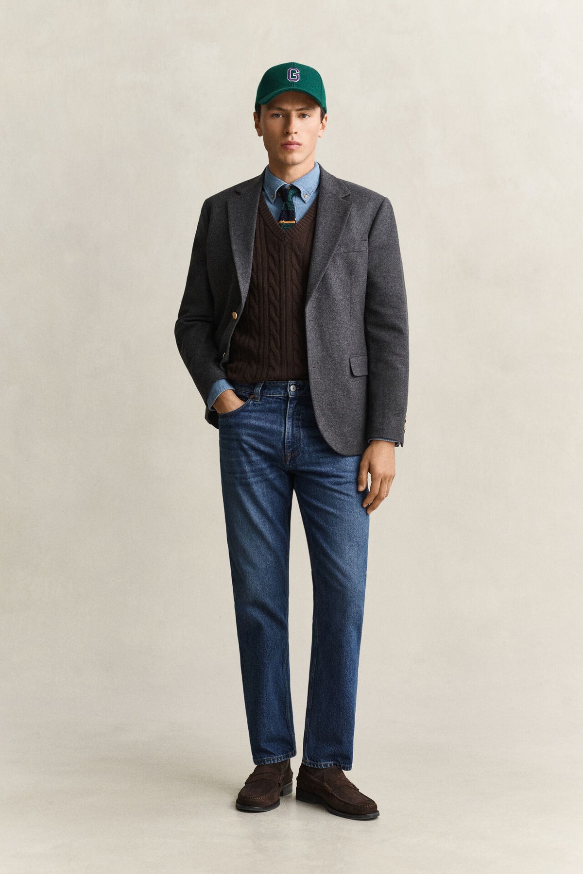 GANT LAMBSWOOL CABLE VEST