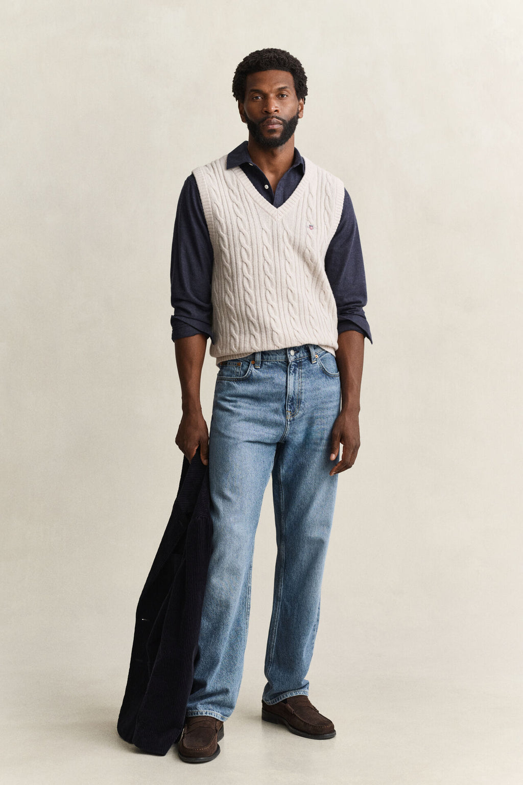 GANT LAMBSWOOL CABLE VEST