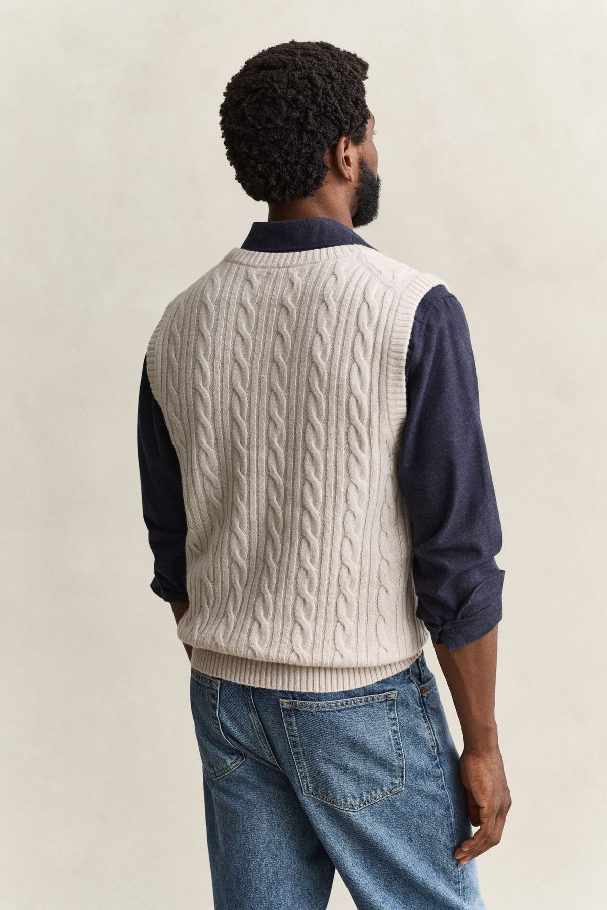 GANT LAMBSWOOL CABLE VEST
