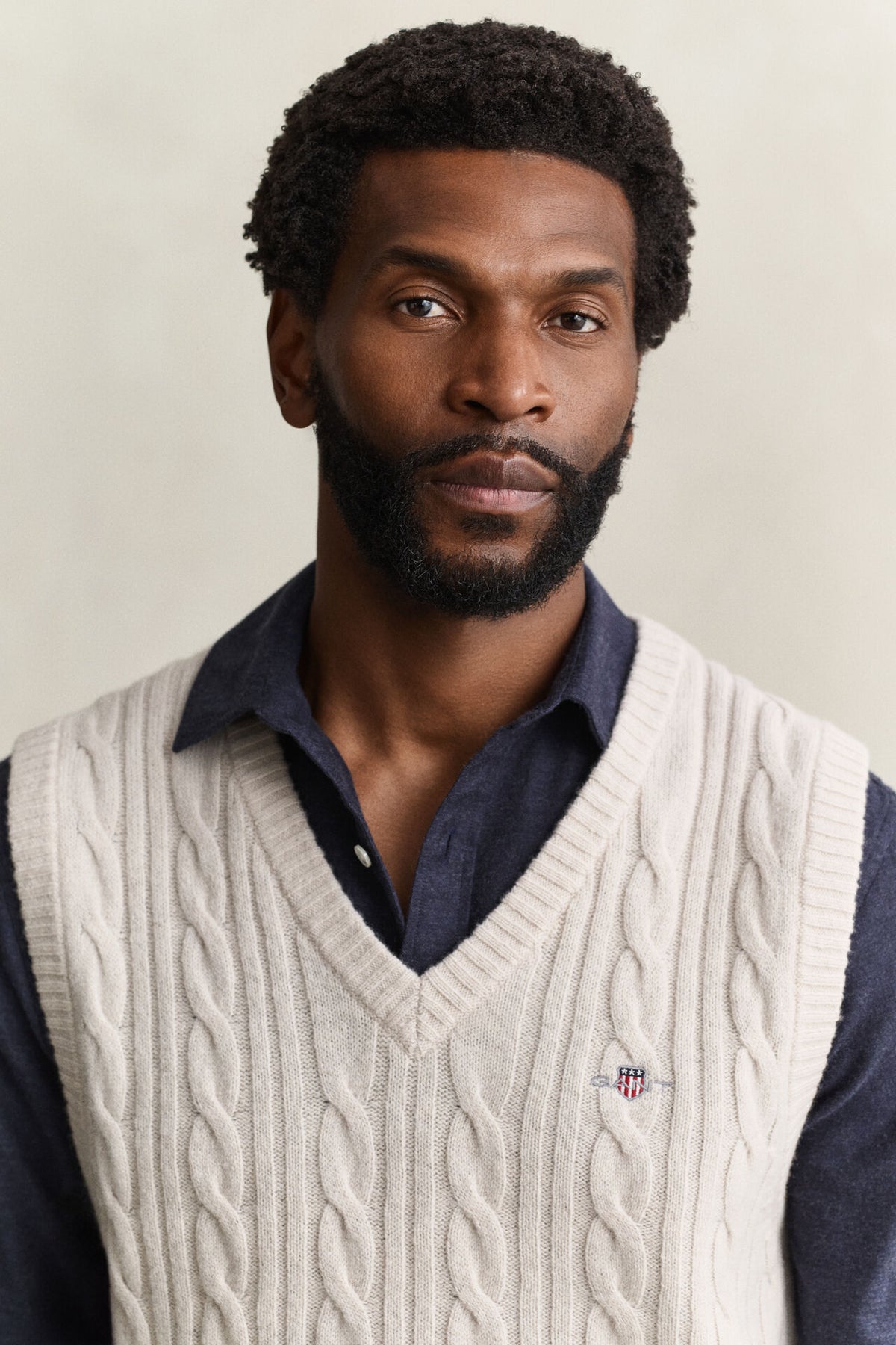 GANT LAMBSWOOL CABLE VEST