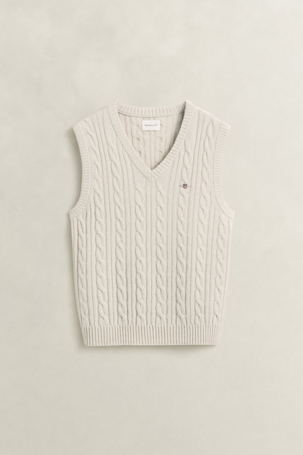 GANT LAMBSWOOL CABLE VEST