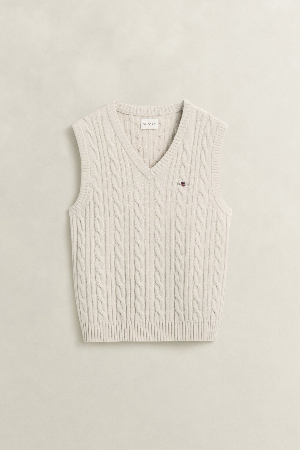 GANT LAMBSWOOL CABLE VEST