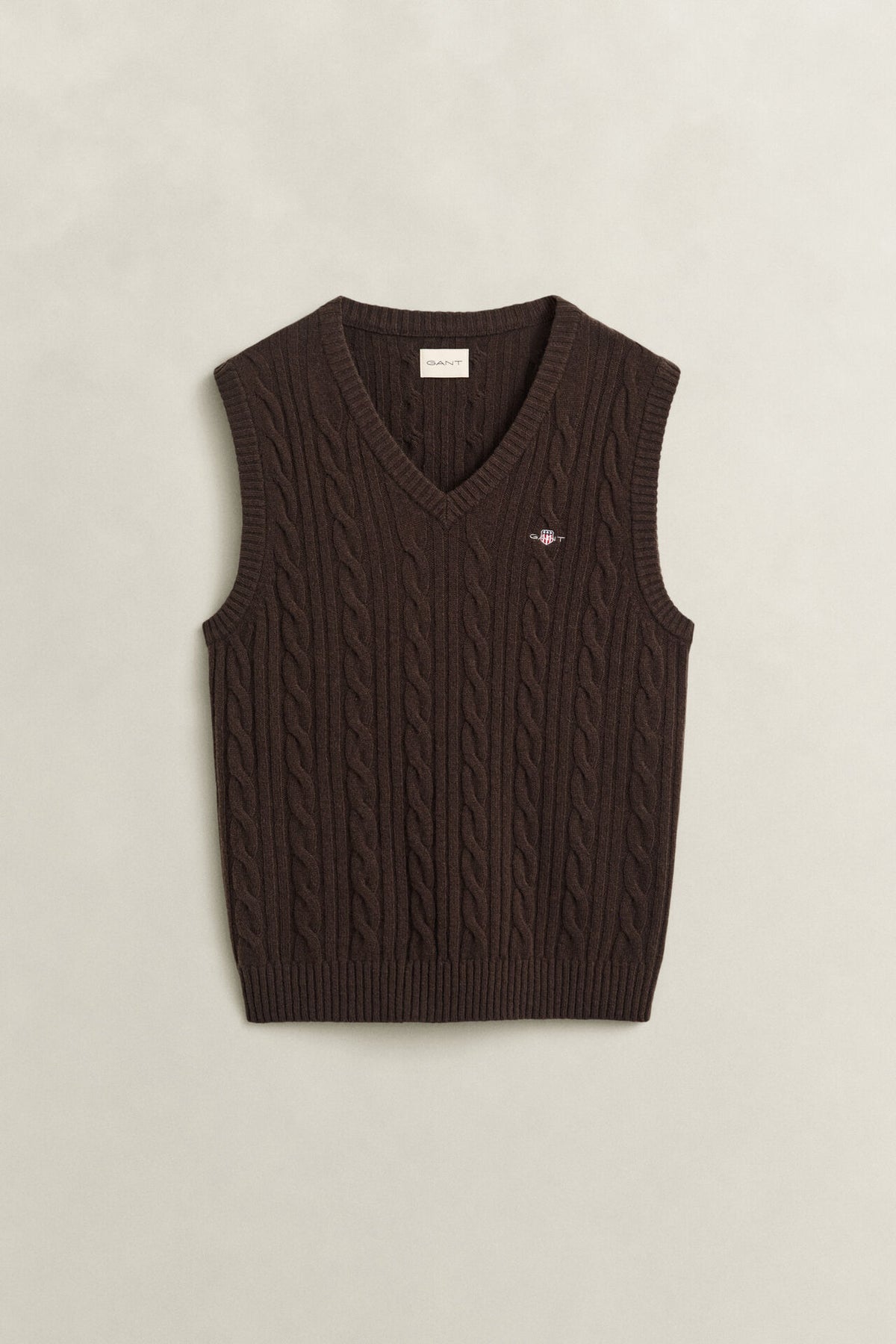 GANT LAMBSWOOL CABLE VEST